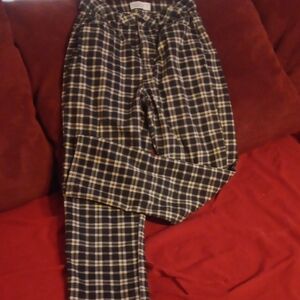 Vanilla Star Black and White Plaid Pants